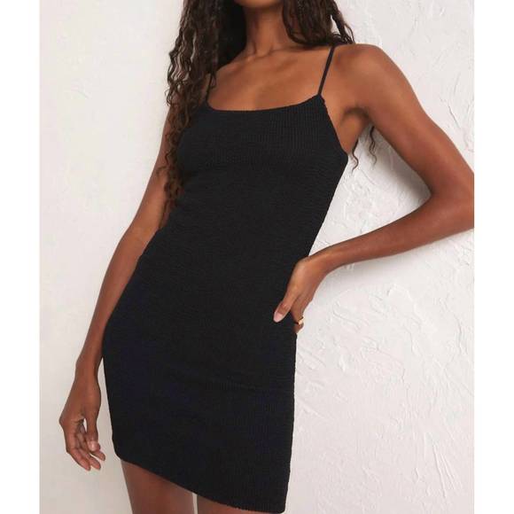NEW Z SUPPLY azure mini dress in black - Picture 1 of 5